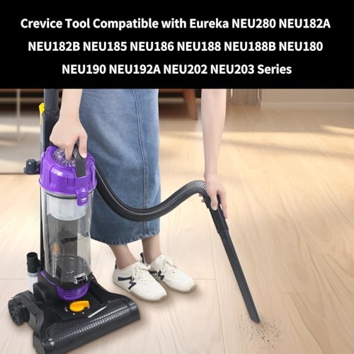 Replacement Crevice Tool Compatible with Eureka PowerSpeed Bagless Upright Vacuum,Fits Models NEU280 NEU182A NEU182B NEU185 NEU186 NEU188 NEU188B NEU180 NEU190 NEU192A NEU202 NEU203