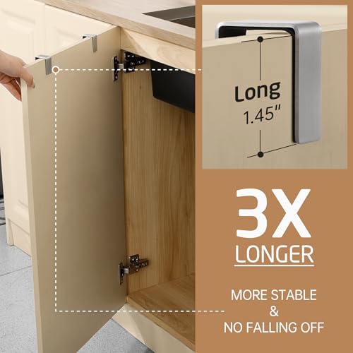KES Over The Cabinet Door Towel Rack, Kitchen Towel Holder, 2 Pack - color: Brushed Finish