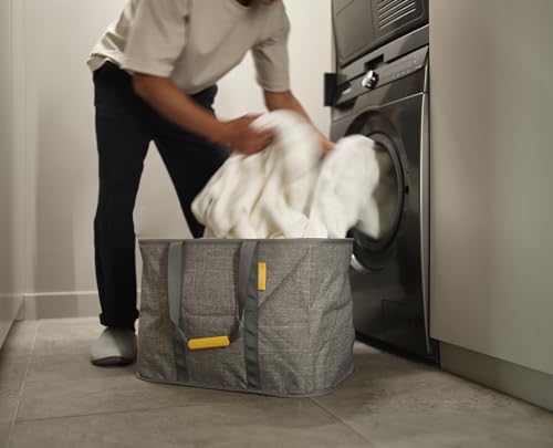 Joseph Joseph Hold-All Max Collapsible 55L/14.5 Gallon Washing Laundry Basket Bag, Durable Fabric, Moisture Resistant, Grey - color: Grey, size: 55L