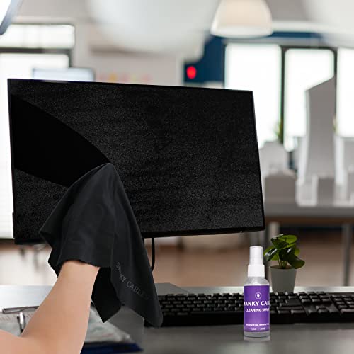 Swanky Computer Screen Cleaner Kit: Set of Electronic Cleaner Spray Microfiber Cleaning Cloth for Tv Cleaner - Ipad Screen Cleaner - iPhone Cleaner - Monitor Cleaner - Laptop Cleaner (2 Oz, 2-Pack) - color: 2 Pack