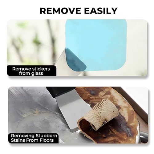 Glass Stove Curved Edge Scraper Flexible Black Angled Tool for Grease and Residue Removal - color: Black, size: Angled