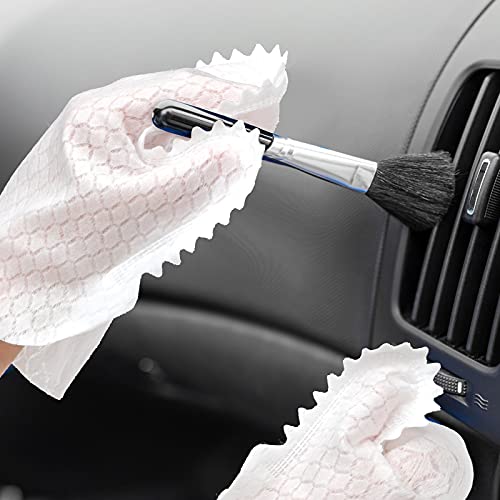 Patelai 40 Pcs Microfiber Dusting Gloves, Dual-Sided Disposable Mitts