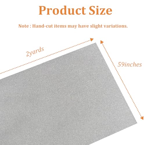 59" x 2 Yards Silver Thermal Heat-Resistant Fabric by The Yard for Ironing - color: Silver