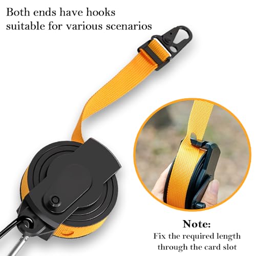 Travel Clothesline, Portable Camping Clothesline, 12 Feet Long with Hole, Used for Hotel Room Cruise Ship Indoor Outdoor (Yellow) - color: Yellow