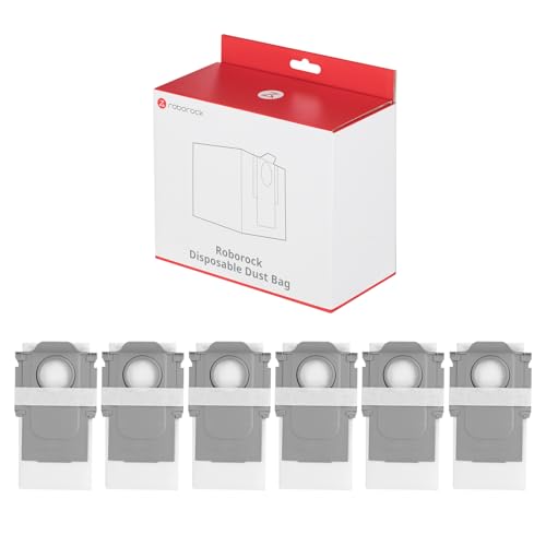 Roborock 6-Pack Disposable Dust Bags for Robot Vacuum Cleaner S8 Pro Ultra, S7 Max Ultra, S7 MaxV Ultra, S8+, Q5 Max+, Q5 DuoRoller+, Q5 Pro+, Q7 Max+, Q8 Max+, Q5 Max+, Q5+, Q10 S5+, Q10 X5+, Q7 M5+ - size: 2-Dust Bag