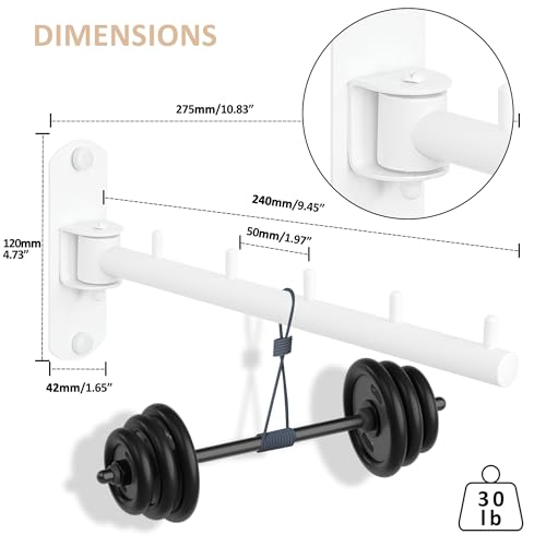 Mooche Swing Clothes Hanger Rack, Garment Racks 9.45" Long, White-2Pack - color: White, size: 2 Pack