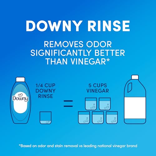 Downy RINSE & REFRESH Laundry Odor Remover and Fabric Softener, Fresh Lavender, 48 fl oz, Safe on ALL Fabrics, Gentle on Skin, HE Compatible - size: 48 Fl Oz (Pack of 1)