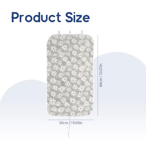 Portable Ironing Mat for Desktop, 3mm Thick Padding & Heat Resistant Cover for Steam Iron, Quilting & Travel – Foldable Ironing Board Alternative (Floral) - color: Floral