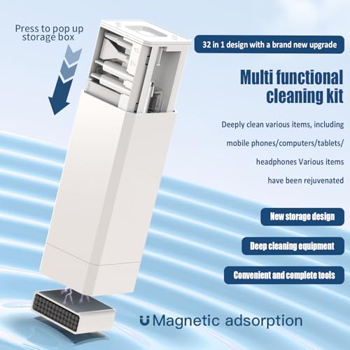 Keyboard Cleaning Kit Laptop Cleaner,Computer Screen Cleaning Brush Tool - color: White1