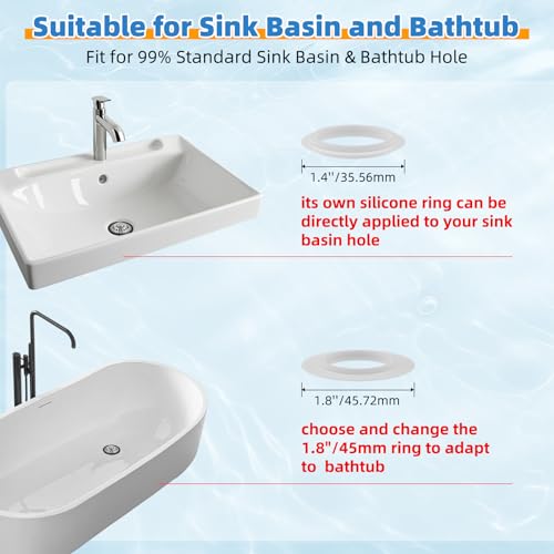 Universal Bathtub Drain Stopper, Brass Metal Shower Hair Catcher, Chrome - color: Chrome