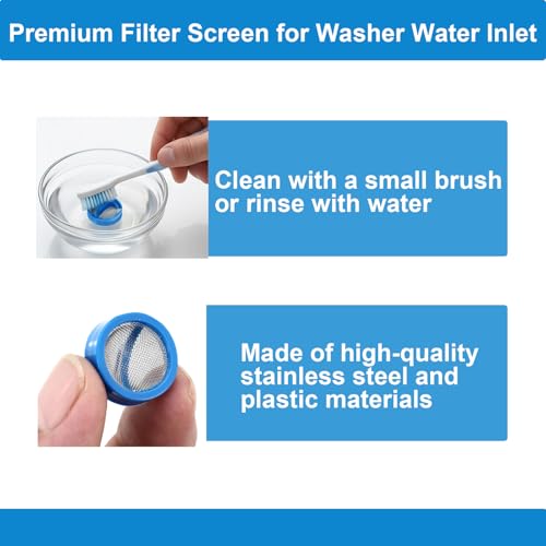10-Pack Washing Machine Hose Filter Screens for Clogged Inlets