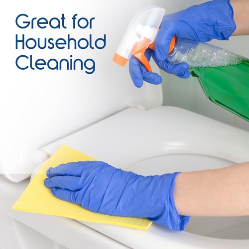 Inspire Cobalt Blue Nitrile Disposable Gloves | 4.5 Nitrile Safety Medical Exam Cooking Cleaning Disposable Gloves - size: XX-Large, style: Blue - Box of 100