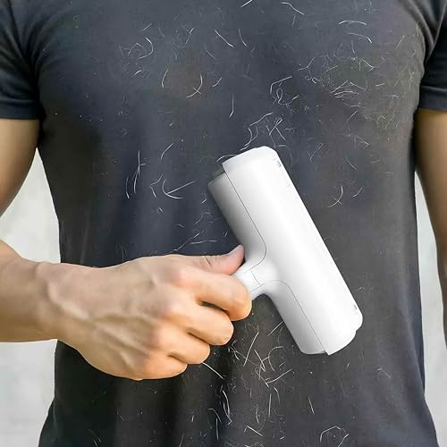 Reusable Pet Hair Remover Roller – Dog & Cat Fur Lint Cleaner for Sofa, Carpet, Bed & Car Seats – No Adhesive Required (White/Red) - color: White/Red