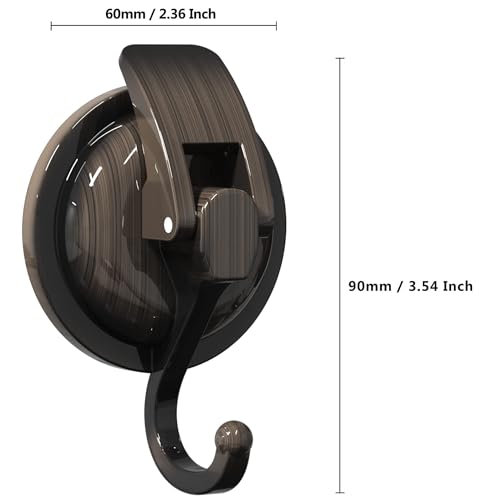 Heavy Duty Vacuum Suction Cup Hooks, Super Suction, Red Bronze, 6 Pack - color: Red Bronze, size: 6 Pack