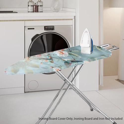 Hummingbird Design Ironing Board Cover and Pad Elastic Edge for Standard Size Iron Board Cover Stain Resistant Easy Installation Ironing Boards Covers - color: Hummingbird Design2