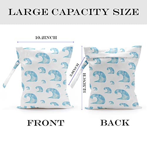 Wet Bag, Wet Dry Bag, Wet Bag for Swimsuit, Travel, Beach, Pool, Diapers, Dirty Yoga Gym Clothes, Makeup Bag, Waterproof Reusable Beach Bag Ocean Decor Starfish Sea Horse Anchor - color: starfish-08