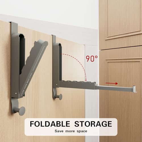 Over The Door Drying Rack, Space Grey, 1 Pack - color: Space Grey