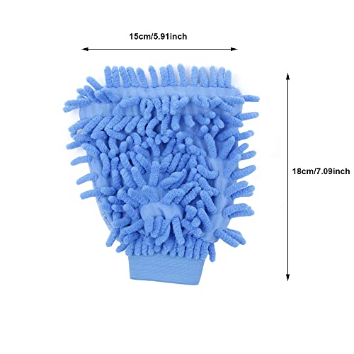 SagaSave Multi-Function Microfiber Gloves Cleaning Dusting Cleaning Gloves Home Cleaning Gloves Truck Auto Gloves - color: 5 Pcs Blue