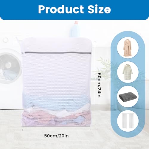 Dntorx 2 Pack X-Large Mesh Laundry Bags for Delicates, 20 x 24 Inches - size: 2 X-Large