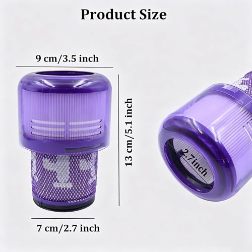 2 Pack Vacuum Filter Replacement Compatible with Dyson V11 Animal Torque Drive, Complete, Extra, V15 Detect, V15s Submarine Cordless Vacuum, Washable HEPA Filter, Replaces Part # 970013-02 - color: V11/V15