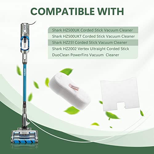 CERO Filter Replacement for Shark Duo Clean, Compatible with HZ2002 Vertex DuoClean HZ2000 HZ251 HZ602 HH200 HH202, Compared to Part XFFKHZ2000 XPMFHZ2000, 4 Pack