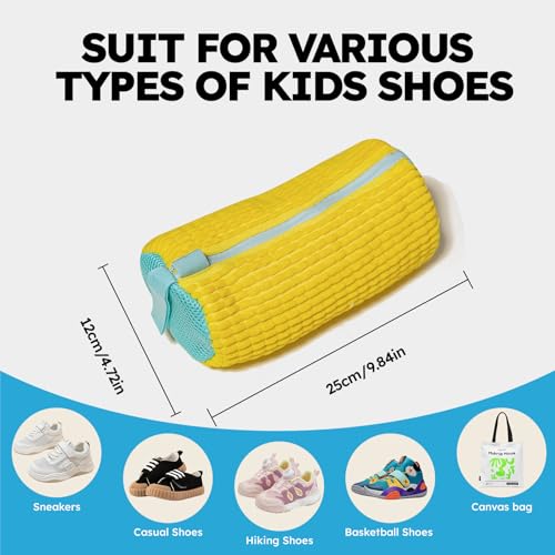 Shoe Washing Machine Bag: Shoe Washing Bag Keeps Clean - Reusable Laundry Shoe Bag for Sneaker Tennis Shoes(Yellow Children 2Pcs) - color: Yellow Children 2Pcs