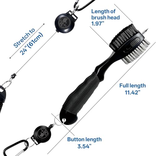 Hiker Dual-Sided Golf Club Brush,Golf Iron Cleaner Brush