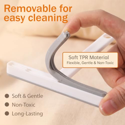 2Pack Set Pet Hair Removal Tool, Reusable Carpet Scraper Hair Remover