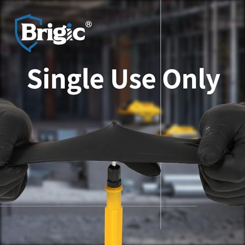 Disposable Nitrile Gloves, Textured Grip, 4mil, Lightweight, Slip-Resistant, Black - size: Large(Pack of 100)