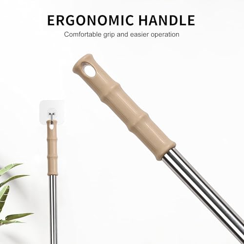 Extendable Cleaning Duster,Extra-Long Telescoping Feather Dusters with Stainless Steel Extension Pole Up to 100" for Cleaning High Ceiling Fan, High Ceilings,Furniture - size: 100inch