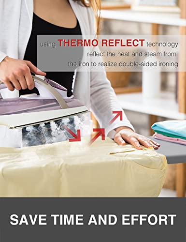 Ironing Board Cover and Pad-Extra Thick Natural Cotton- 15"x54" - color: Silicone Gray, size: 15"X54"