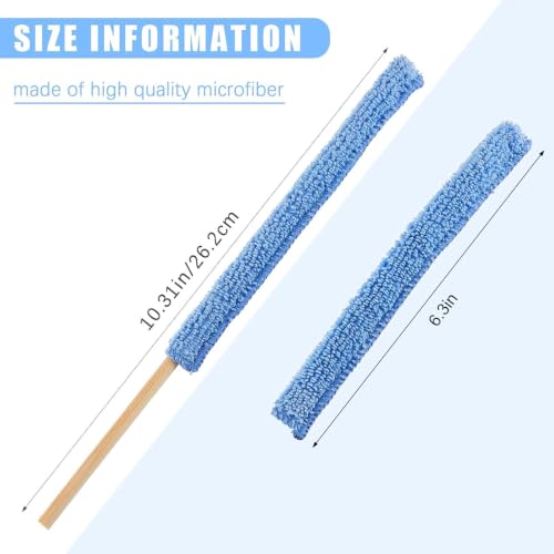 Honeydak 12 Pcs Microfiber Detail Duster Sticks Mini Crevice Cleaning Tools