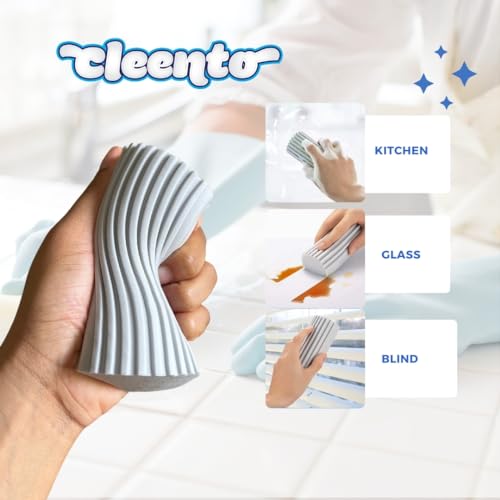 Damp Duster Cleaning Sponge, Multi-Surface Dust Cleaner Magic Eraser for Blinds, Hair, Glass, Mirrors, Car, Baseboards & Window Grooves - All Purpose, Reuseable Household Supplies (6 Pack) - size: 6 Pack