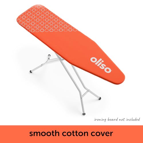 oliso Ironing Board Cover and Pad - 100% Cotton - Standard 15 x 54 - color: Coral