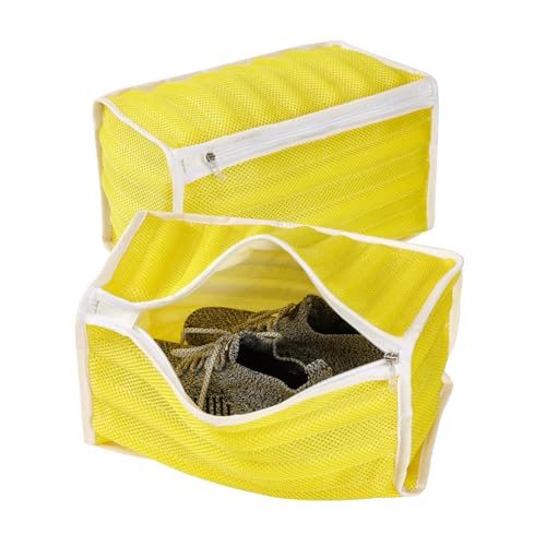 Shoes Washing Machine Bag - Light Weight and Reusable Laundry Shoe Bag for Washer and Dryer, for Sneaker, Tennis Shoes, 360 Deep Cleaning Sneaker Washing Machine Bag, Yellow, 13 7 Inches, 1PCS - color: Yellow