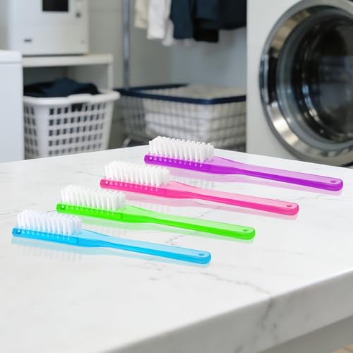 Nail Brush for Cleaning Fingernails Handle Grip Nail Scrubber Brush 4 Pack Kitchen Cleaning Brush Small Shoe Cleaner Brush Laundry Stain Brush for Household Cleaning