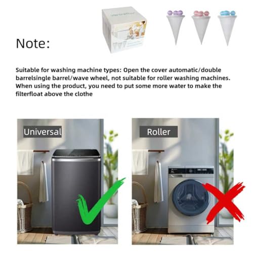 Washing Machine Lint Catcher,Floating Hair Filter for Washing Machines (Blue+Purple+Pink (Mixed Color 3-Pack)), 3.62inch*6.69inch,Top-Load Washers Only - color: Blue + Purple + Pink