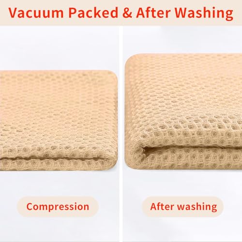 Homaxy 100% Cotton Waffle Weave Kitchen Dish Cloths 24-Pack, Apricot - color: Apricot, size: 12 X 12 - 24 Pack