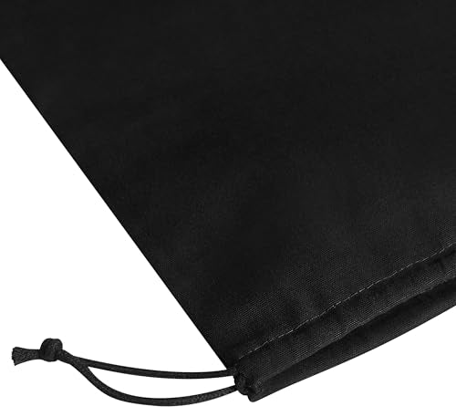Heavy Duty Cotton Drawstring Bags 4-Pack - 270 GSM Thick Cloth Pouches for Gifts, Travel, Dice, Jewelry, Laundry - Double Drawstring (Rustic Black, 14 x 17 Inches) - color: Rustic Black, size: 14 x 17 Inches