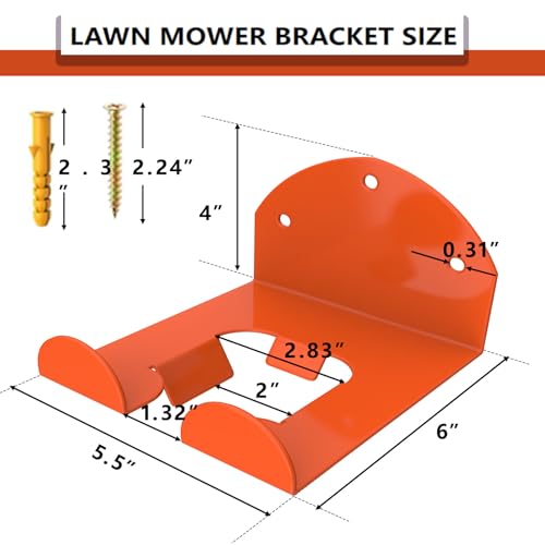 Garage Organizer Trimmer Rack, Organizer Wall Hanger, 1 Pack, Orange - color: Orange