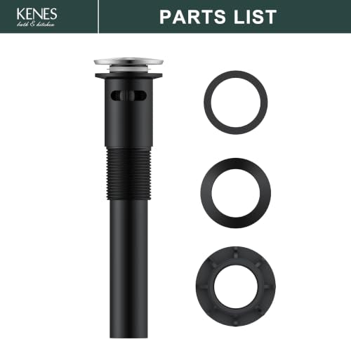 KENES Brushed Nickel Bathroom Sink Drain Pop Up Sink Drain with Overflow - color: Brushed Nickel, size: Big Pop up Cap (With Overflow)