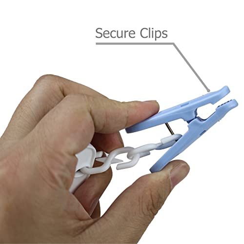 EIKS 2 Pack Drying Rack Laundry Hanger with 8 Clips
