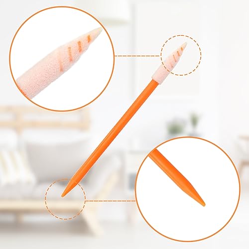 Wellgler's Foam Cleaning Swabs, Multi-Purpose Cleanroom Foam Tip Cleaning Swab Kitip Cleaning Swab Kit (orange100) - color: orange100