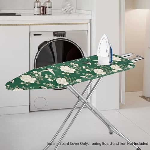 Bird Ironing Board Cover and Pad 16 x 55 Thick Padding with Elastic Edge Stretch Stain Resistant & Scorch Easy Installation in Laundry Room - color: Bird 2