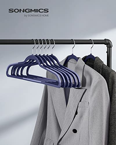SONGMICS Plastic Clothes Hangers, Pack of 50, Space-Saving - color: Light Blue Ash, size: 50 Pack