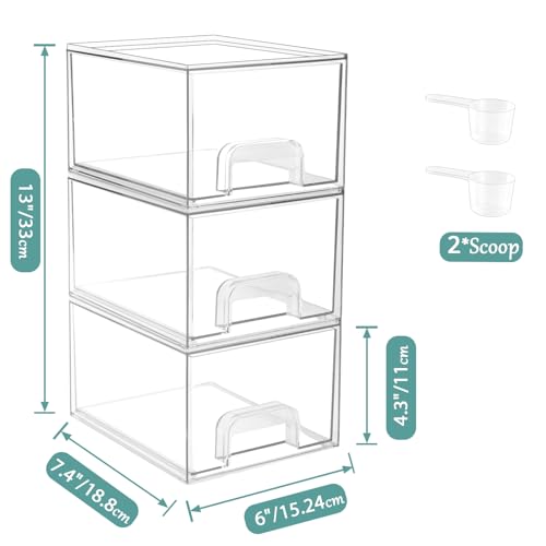 Laundry Pods Container and Laundry Detergent Powder Container Set, Dishwasher Pods Holder Set, Dryer Sheet Holder, Laundry Room Organization and Storage for Booster Beads, 3 PACK - color: 3P