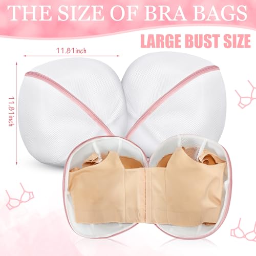 Shappy 6 Pcs Bra Washing Bag for Laundry Storage Women 11.81 Inch Pink - color: Pink, size: 11.81 Inch