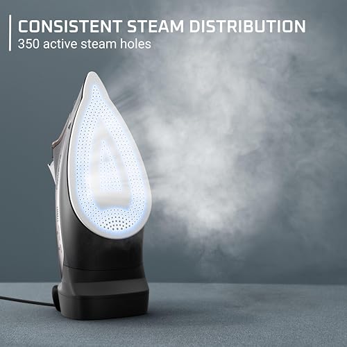 Rowenta AccessSteam Cordreel Steam Iron for Clothes, Anti-Drip Protection, Clothes Iron with Steamer, DW2459U1 - style: Cordreel Iron - Steam Diffusion