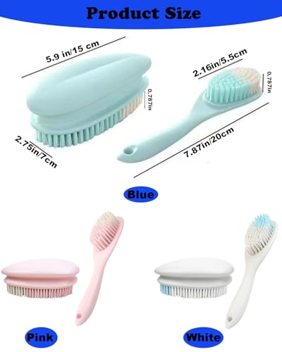 Cleaning Scrub Brushes Laundry Brush Soft Bristle Scrubbing Brush Clothes Brush Removes Stains from Fabrics Cleaning Brush Scrubber Brush for Fabric,Carpet,Clothes - 2 Pack