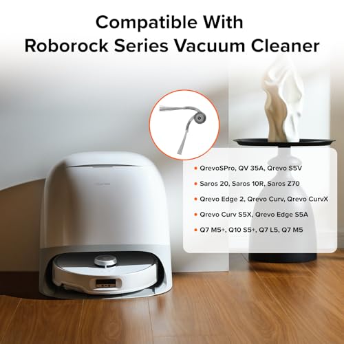 roborock Zero-Tangling Side Brushes Replacement (2 Pieces) for Roborock QV 35A, Qrevo S5V, Saros 10R, Q7 M5+, Q10 S5+, Q7 L5, Qrevo Curv, Qrevo CurvX, Qrevo Curv S5X, Qrevo Edge S5A